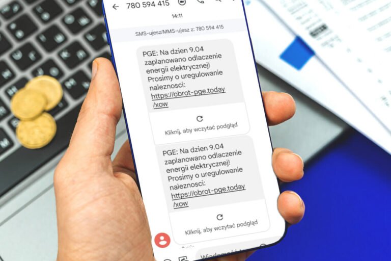 Oszustwo SMS kradzież pieniędzy z PGE